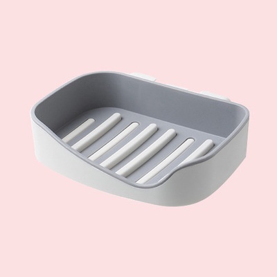 (Mẫu mới) Khay Đựng Xà Bông 2 Lớp Dán Tường Có Dãnh Thoát Nước 88293 Korea Store 88
