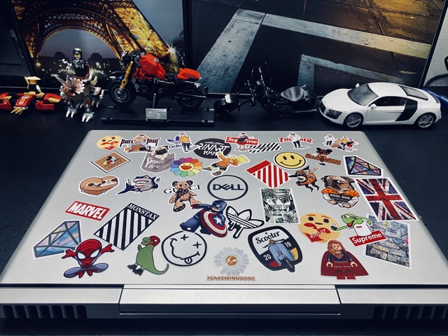 Sticker Frog Sup.reme dán trang trí điện thoại, laptop, vali, bàn tủ kệ, mũ bảo hiểm, xe máy
