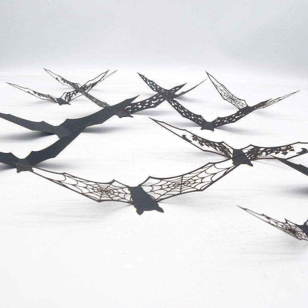 Set 12 Sticker 3D Hình Dơi / Ngôi Sao / Mặt Trăng Trang Trí Chụp Ảnh Độc Đáo