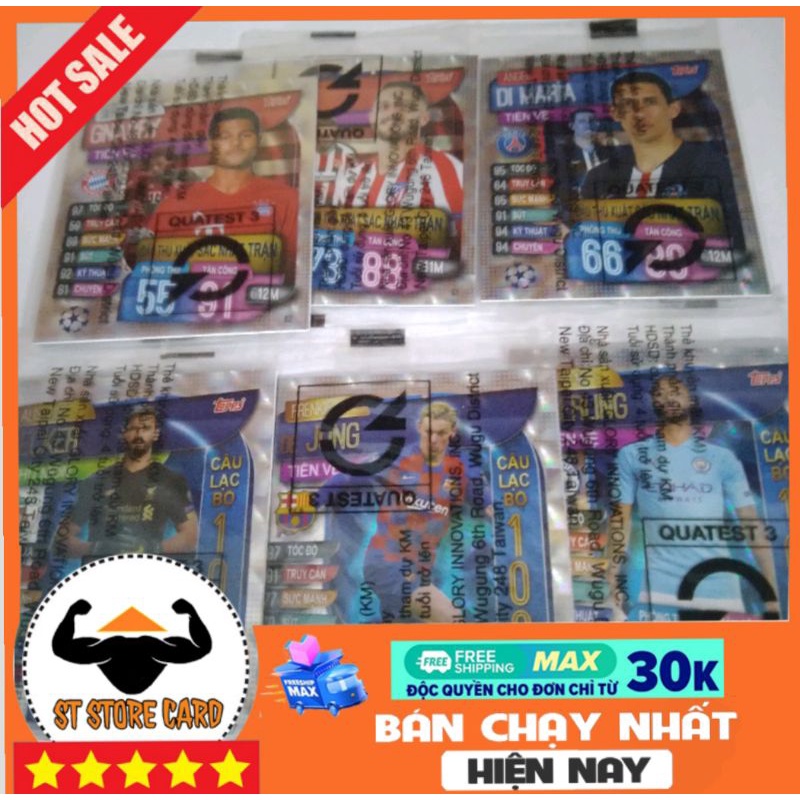 Thẻ lấp lánh POCA Match Attax 2019/2020 hiếm nguyên seal ST Store 115