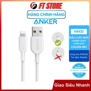 [GIAO HỎA TỐC] Cáp Sạc Anker PowerLine II Lightning A8432 dài 1m chuẩn MFi dành cho Iphone/Ipad/Ipod/Airpods