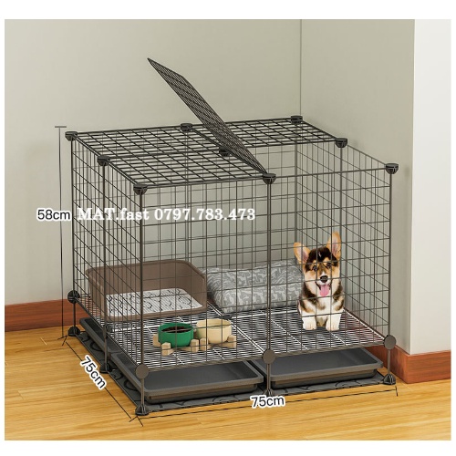 Chuồng mèo giá rẻ lắp ghép lưới sắt đa năng nuôi thú cưng thỏ, bọ ú, sóc