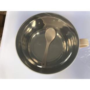 Tô inox 2 Lớp 300ML Chống Nóng Có Đậy Giữ Nhiệt Ăn Mì Đựng Cơm Kèm Thìa