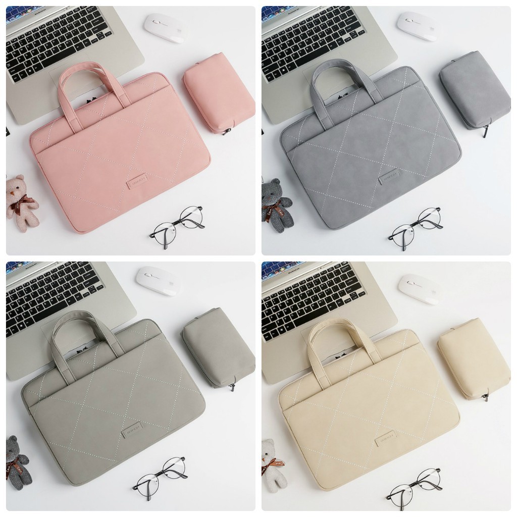Túi chống sốc Laptop Mac.book da PU cao cấp Brinch 2020