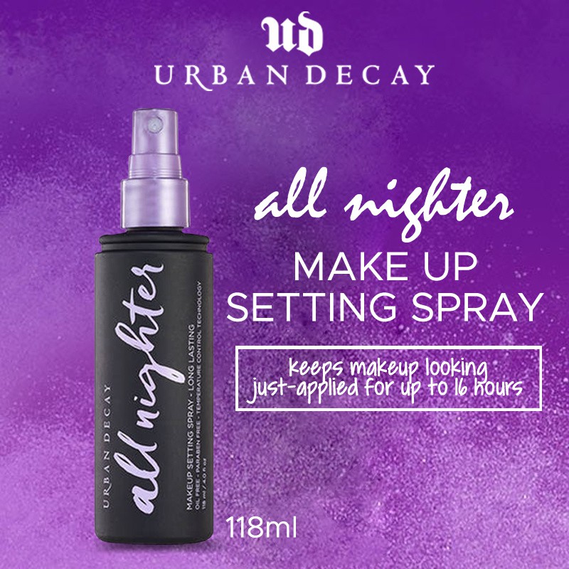 (Mẫu mới) XỊt giữ make up Urban Decay All Nighter Setting Spray phù hợp mọi loại da