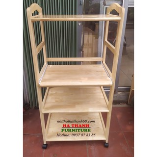 Kệ để lò vi sóng gỗ 4 tầng xuất khẩu.