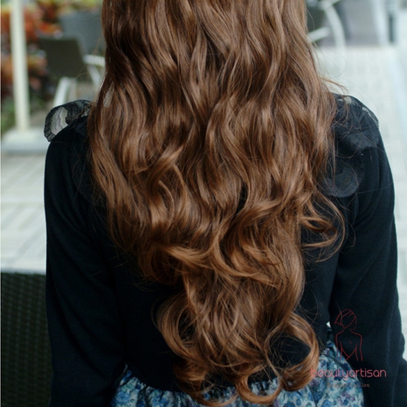 Bộ tóc giả dài uốn xoăn bồng bềnh thời trang cho nữ