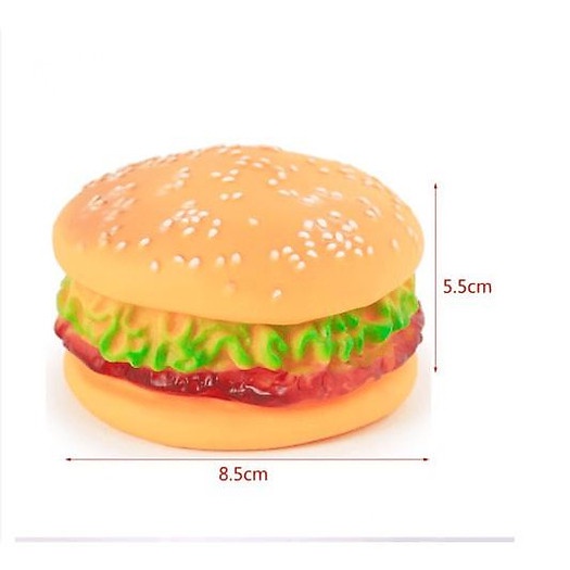Đồ chơi cho chó mèo bánh Hamburger bằng nhựa có kèn kêu Chíp Chíp