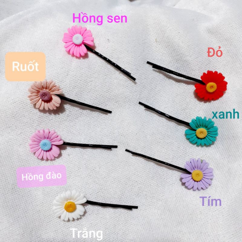 Kẹp tóc hoa cúc họa mi màu (được chọn màu)