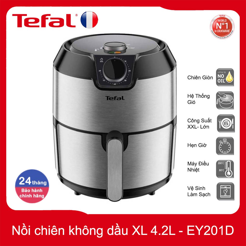 Nồi chiên không dầu 4.2L Tefal 201D hàng chính hãng nhập khẩu Đức - Bảo hành 24 tháng