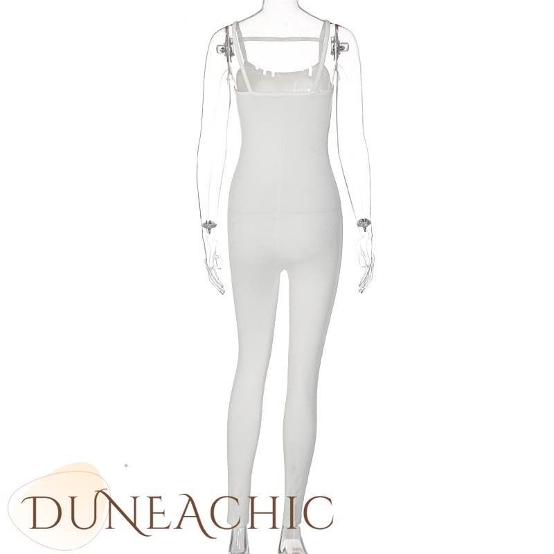 DUNEA Áo liền quần Màu Trơn Thiết Kế Hở Lưng Quyến Rũ