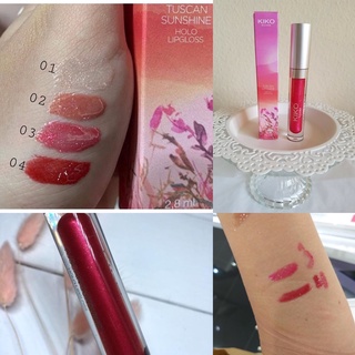 Son bóng nhũ ngọc trai Kiko - Tuscan Sunshine Holo Lipgloss - Son kem Kiko Milano Italy - Son kem nhủ 3D