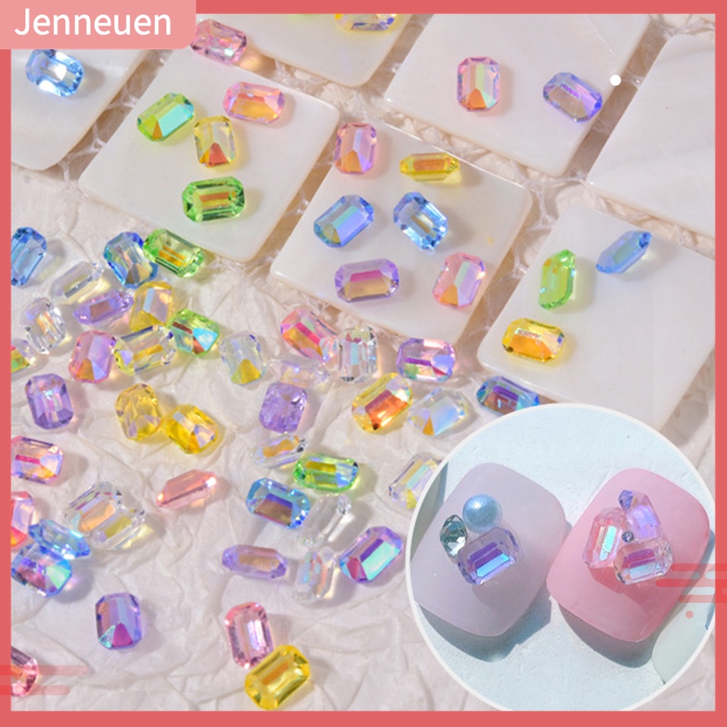 Bộ 100 Phụ Kiện Đá 3D Trang Trí Móng Tay Sau Lưng