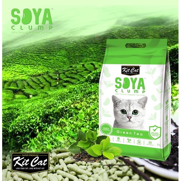 (Siêu tốc)Cát Vệ Sinh Đậu Nành Kit Cat Soya Clump Cho Mèo 7lit- 2.8kg