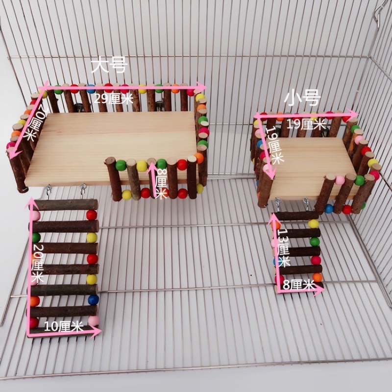 Tầng lửng gỗ gắn lồng Hamster