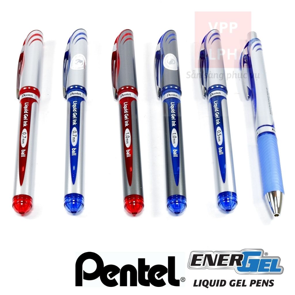 Bút ký/ ruột bút thay thế Pentel energel nét bút 0.5/ 0.7/ 1.0mm màu mực xanh/ đỏ/ đen- CHÍNH HÃNG