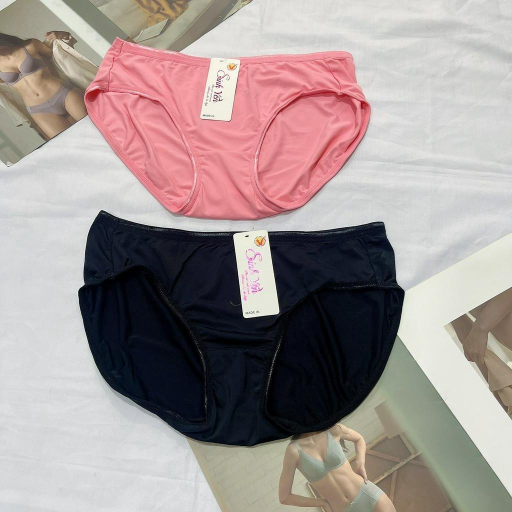 Quần lót nữ thun lạnh trơn cao cấp cạp vừa chất liệu mềm mịn thoáng mát size 45kg-60kg