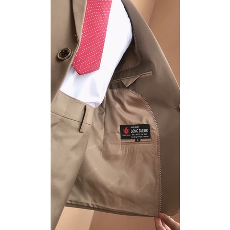 [ Hot ] Bộ Vest Nam Vàng Kem Thiết Kế Cao Cấp