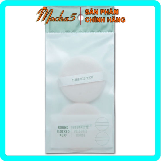 Bông Đánh Phấn Phủ TFS Round Flocked Puff The Face Shop