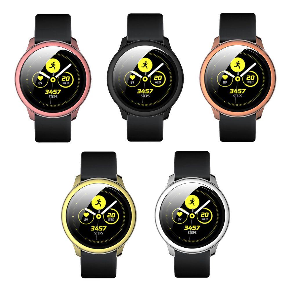 Ốp Điện Thoại PC Cứng Mặt Kính Cường Lực 9H Bảo Vệ Toàn Diện Cho Samsung Galaxy Watch Active 2