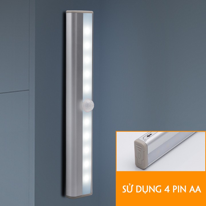 Đèn led gắn tủ quần áo dùng pin,cảm biến thông minh,  gắn tủ quần áo tiện dụng