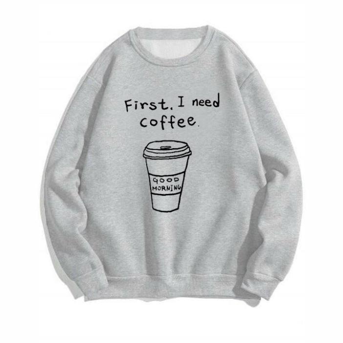 Áo Sweater Coffee  ST55 Nam Nữ Hàn Quốc, Áo Hoodie Unisex Form Rộng Linh Kiên Fashion | WebRaoVat - webraovat.net.vn