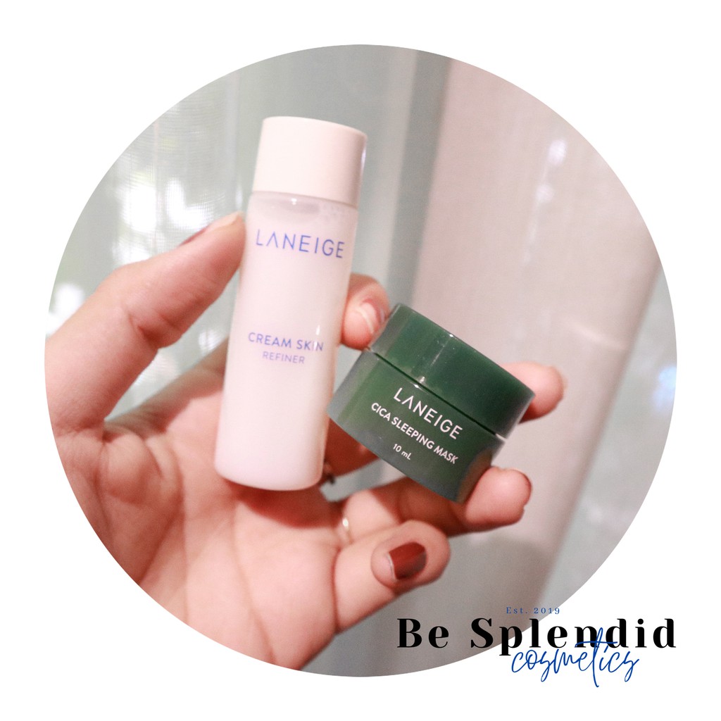 COMBO Dưỡng Minisize Cream Skin Refiner 25ml + Cica Sleeping Mask 10ml