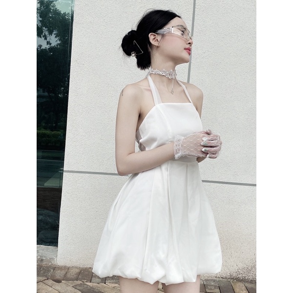 Đầm lụa cột nơ lưng Rita