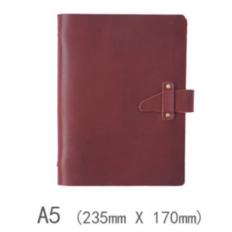 Sổ Tay Khổ A5 Bằng Da Bò Phong Cách Vintage