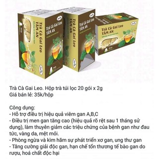 Trà cà gai leo hộp 20 túi lọc
