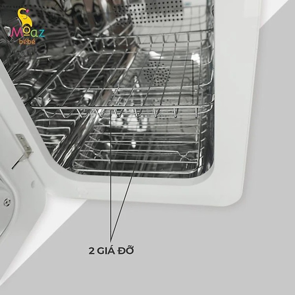 Máy tiệt trùng UV và sấy khô bình sữa cho bé Moaz Bebe MB038 tiêu chuẩn châu Âu 18 lít