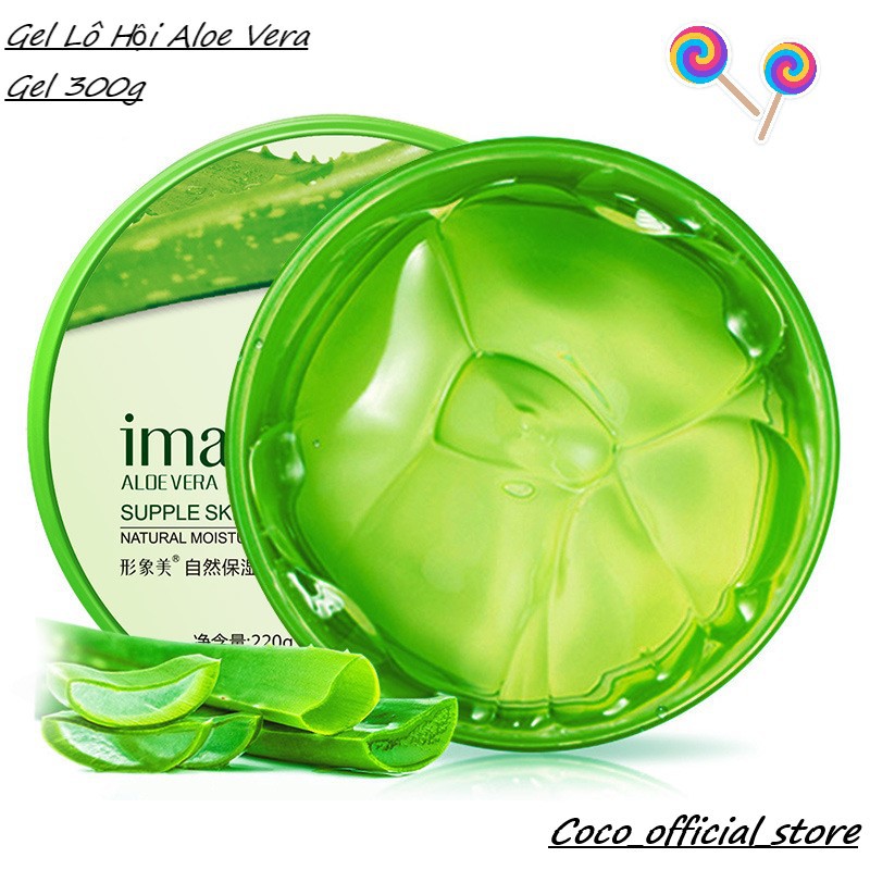 Gel Lô Hội Aloe Vera Gel 220g, Dưỡng Ẩm, Kiểm Soát Dầu, Trẻ Hóa Làn Da, Mờ Vết thâm, Da Trắng Căng Mướt