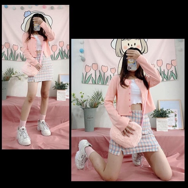 Chân Váy Caro Ulzzang Xẻ Đùi Ảnh Thật+Clip Tự Quay | WebRaoVat - webraovat.net.vn