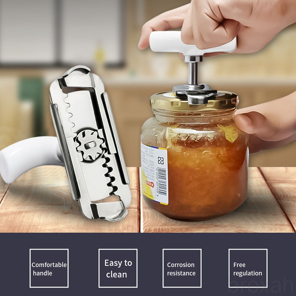 Dụng cụ mở nắp chai lọ bằng thép không gỉ tiện lợi