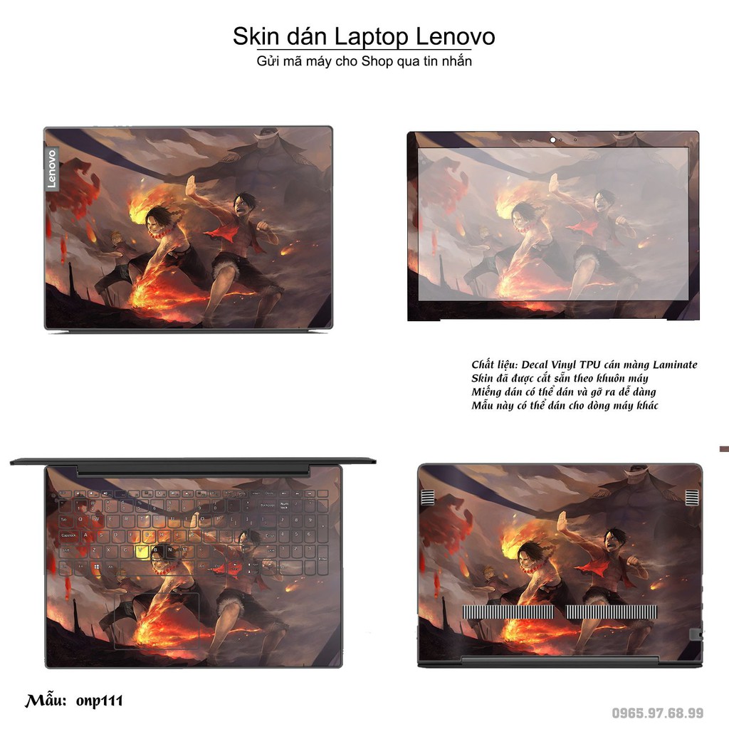 Skin dán Laptop Lenovo in hình One Piece _nhiều mẫu 12 (inbox mã máy cho Shop)