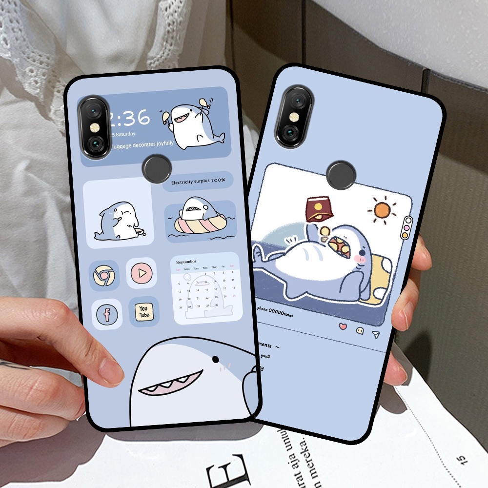 Ốp Xiaomi Redmi Note 5 / Note 5 Pro / Note 6 Pro in hình nền cá mập đáng yêu giá rẻ