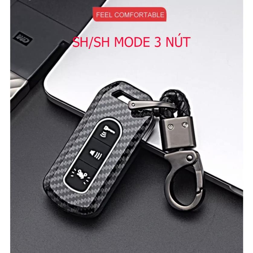 Bọc Chìa Khóa Smartkey SH và Sh mode  ( 3 nút ) Ốp Carbon