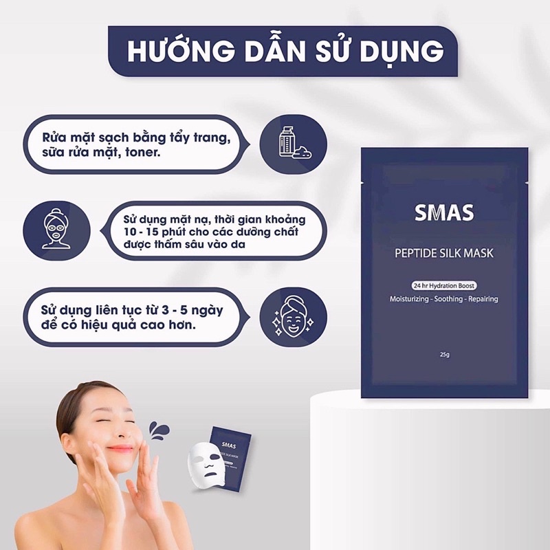 MẶT NẠ SMAS CẤP ẨM LÀM DỊU VÀ PHỤC HỒI DA