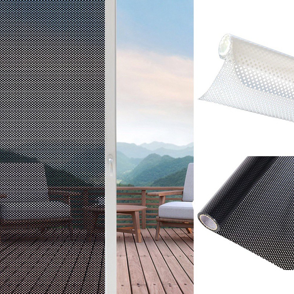 HCHCMiếng Dán Cửa Kính Dạng Lưới Chống Nắng Chống Tia Uv Tự Dính Nhiều Màu Sắc Cho Phòng Ngủ / Văn Phòng