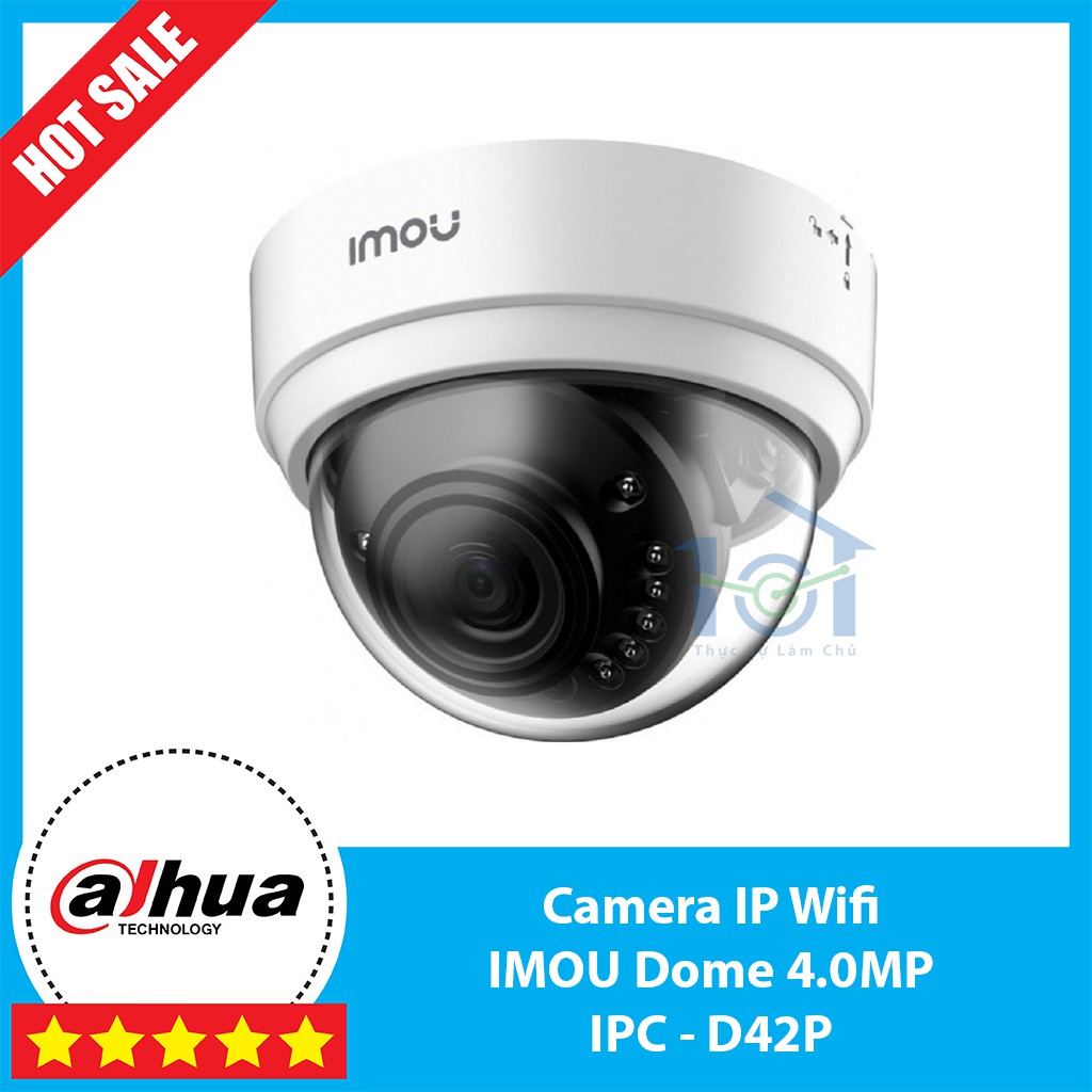 Camera IP 2M 4M Wifi Dome IMOU D22P D42P 1080p QHD(4K) FULL HD - Chính Hãng 24Th