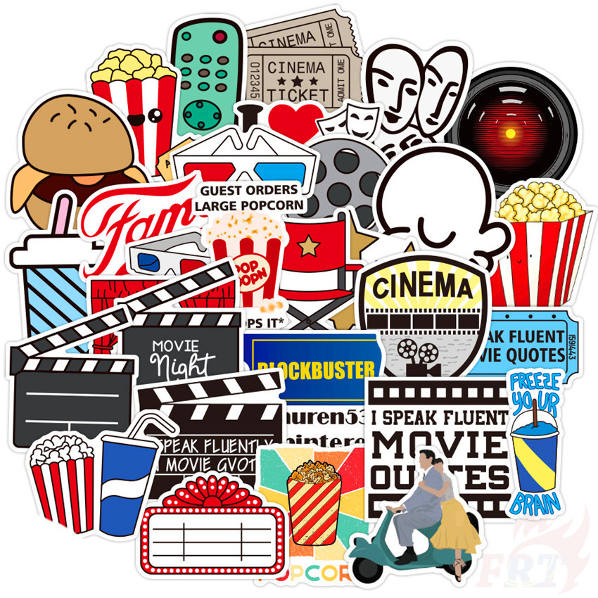 ❉ Movie Party - I Speak Fluent Movie Quotes Stickers ❉ 50Pcs/Set Waterproof DIY Fashion Decals Doodle Stickers