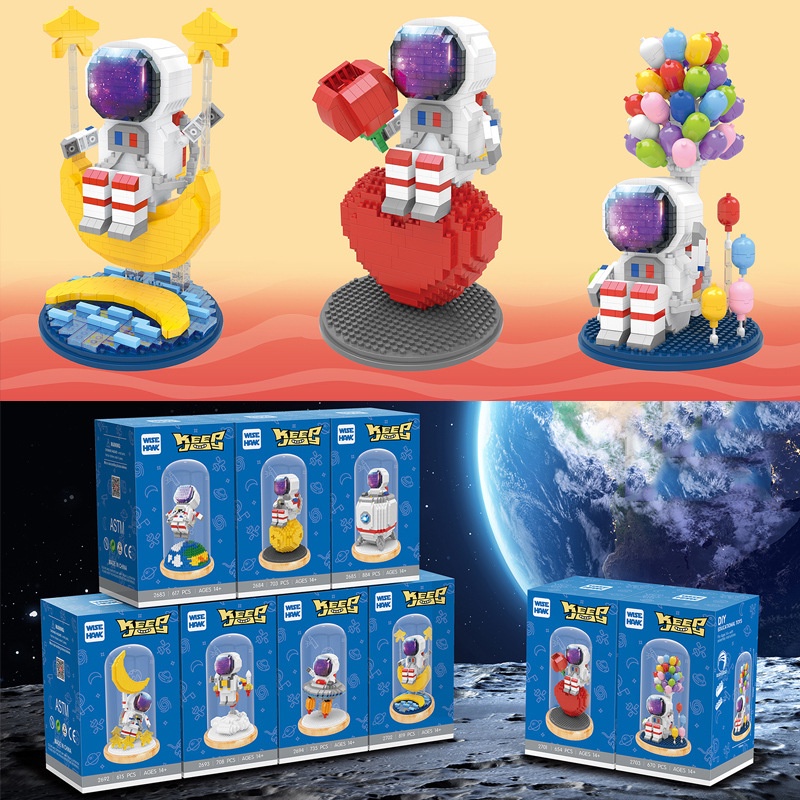Bộ đồ chơi lắp ghép Phi Hành Gia Astronaut , Bộ đồ chơi lắp ráp phi hành gia