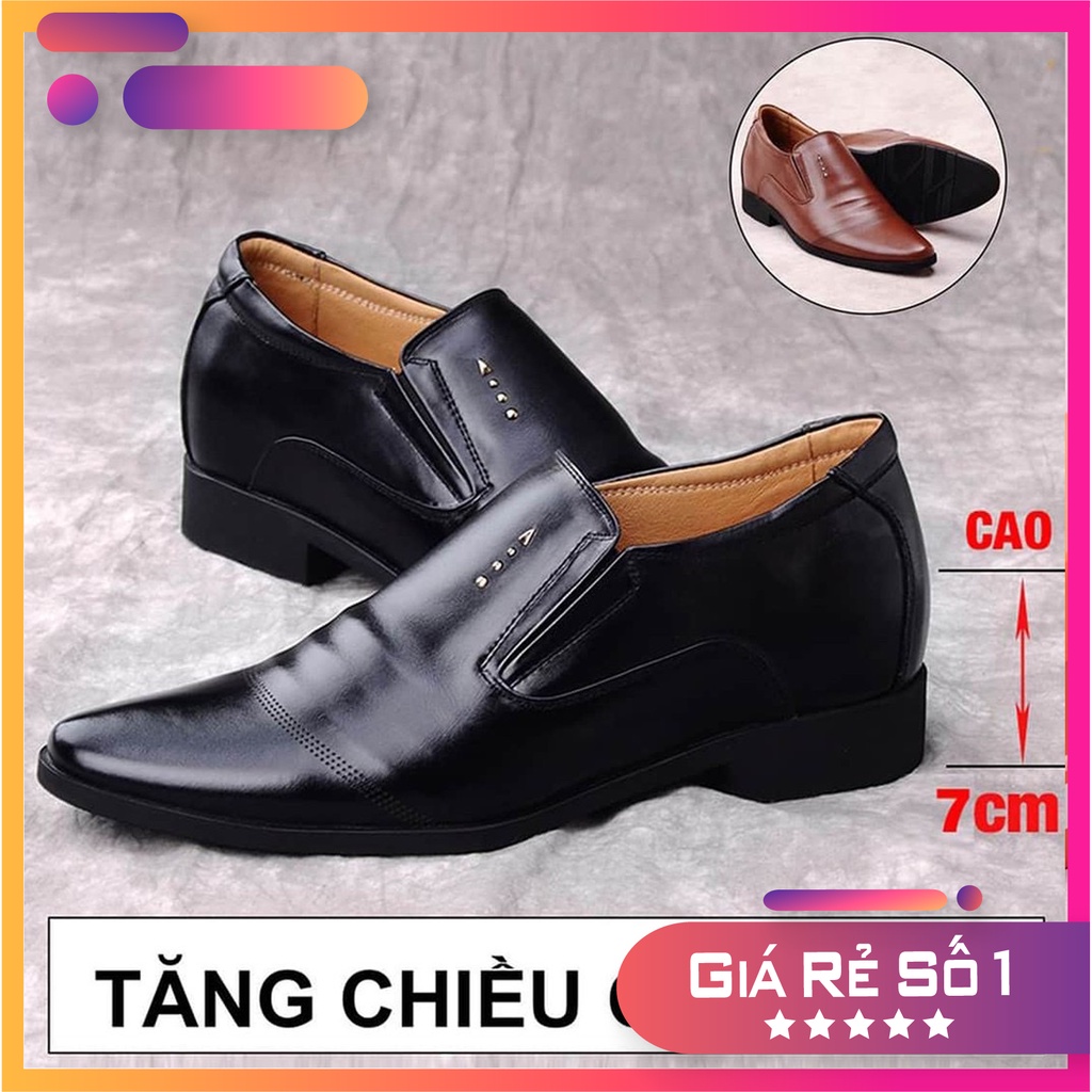 [Siêu Sale] Giầy tây lười nam công sở tăng chiều cao bảo hành 12 tháng