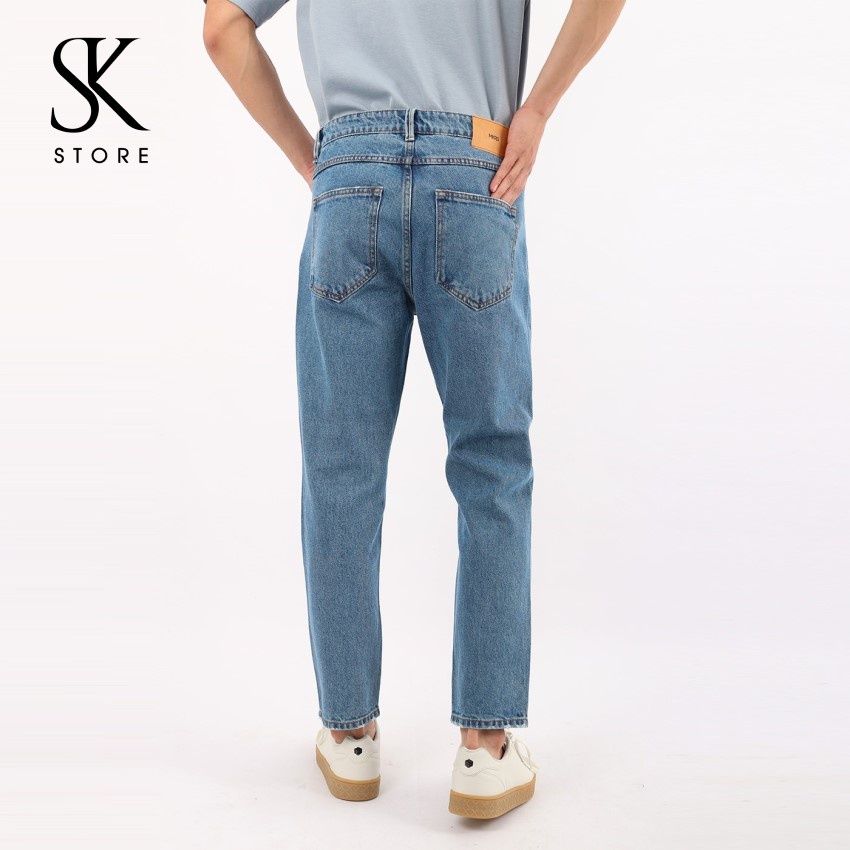 [Mã SRBACK010912 hoàn 20K xu đơn 50K] Quần Jeans Nam SK Korea Dáng Regular Màu Xanh Navy Ống Suông MPTN-20009 | BigBuy360 - bigbuy360.vn