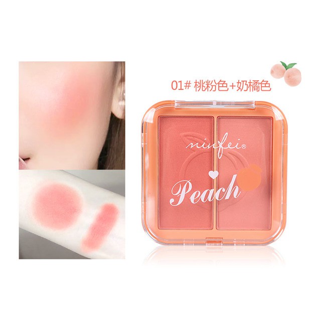 Phấn Má Hồng 2 Ô Peach Hàng Nội Địa Trung MHP02