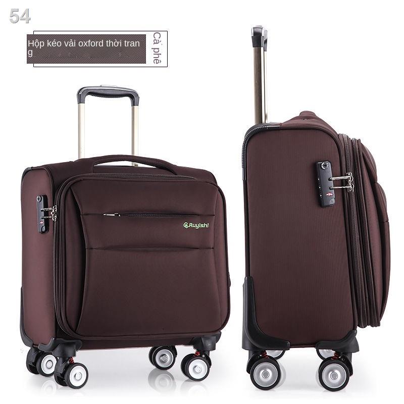 （Hộp kéo）Vali nhỏ 18 inch dành cho nam và nữ có túi xách 16 Xe đẩy kinh doanh vải Oxford ngang khẩu