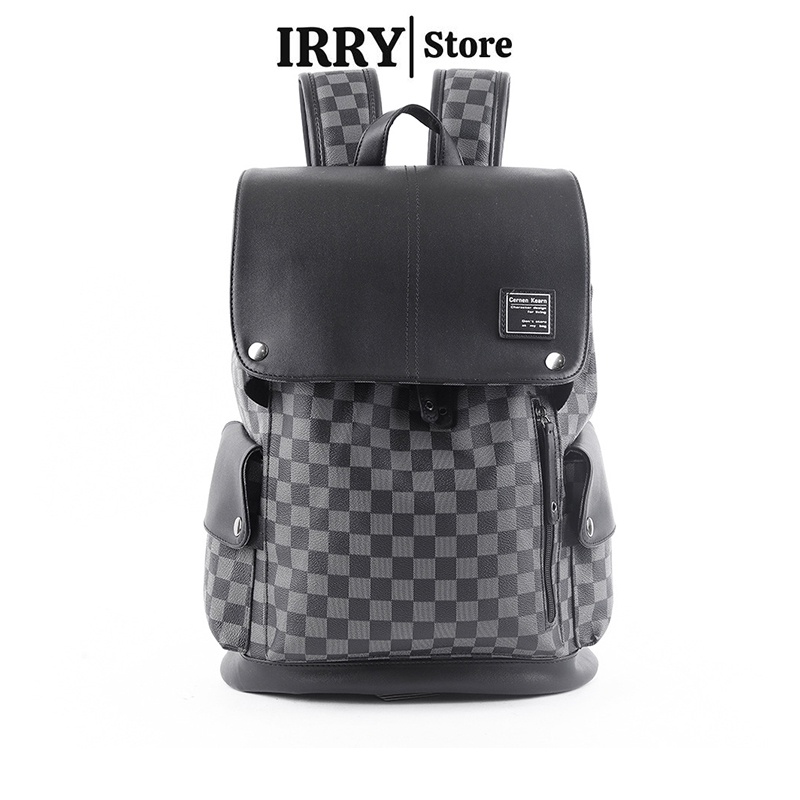 Balo da lv nam nữ đi học đẹp IRRY cặp đi học nam nữ cao cấp phong cách thời trang ulzzang