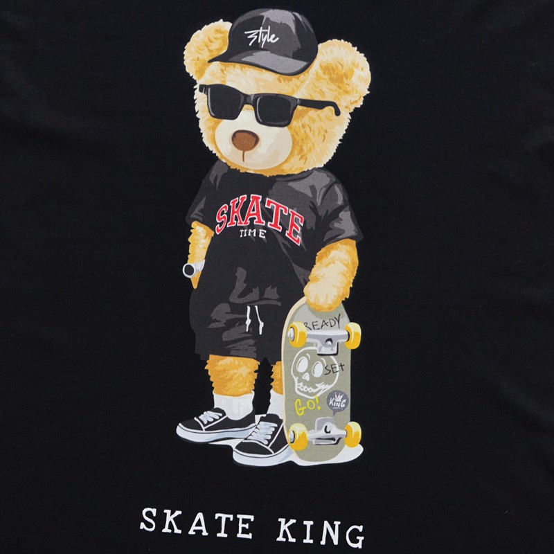 Áo Phông Nam MYO Vải Cotton In Hình Teddy Skate