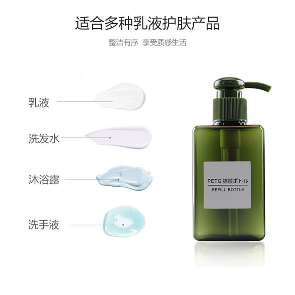 Quartet Chai Rỗng Dạng Nhấn Đựng Dầu Gội Đầu Dung Tích Lớn Chia Ngăn Đựng Mỹ Phẩm Mang Theo Du Lịch