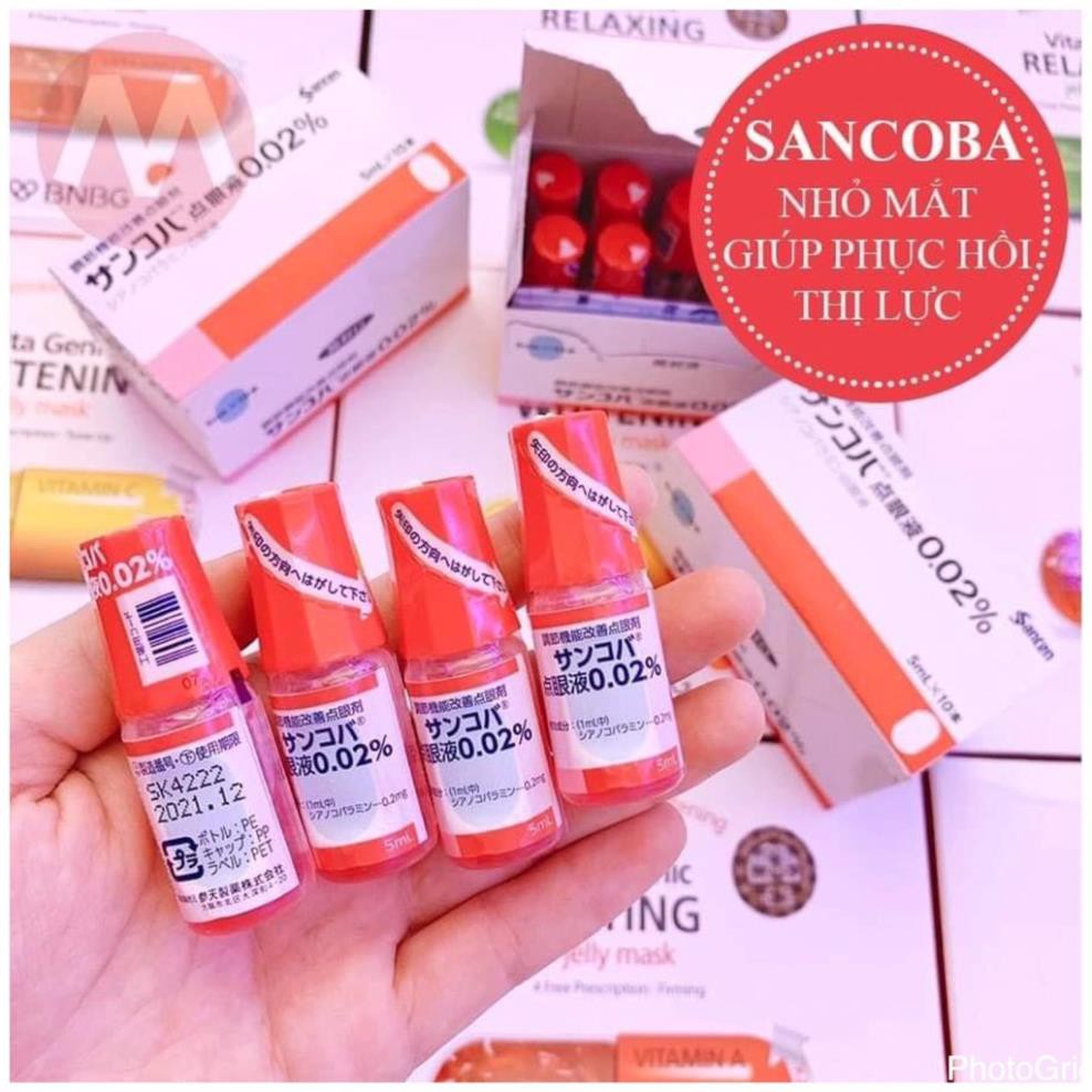 Dung Dịch Nhỏ Mắt Sancoba Nhật Bản lọ 5ml – Giảm Mỏi Mắt Tăng Cường Thị Lực .